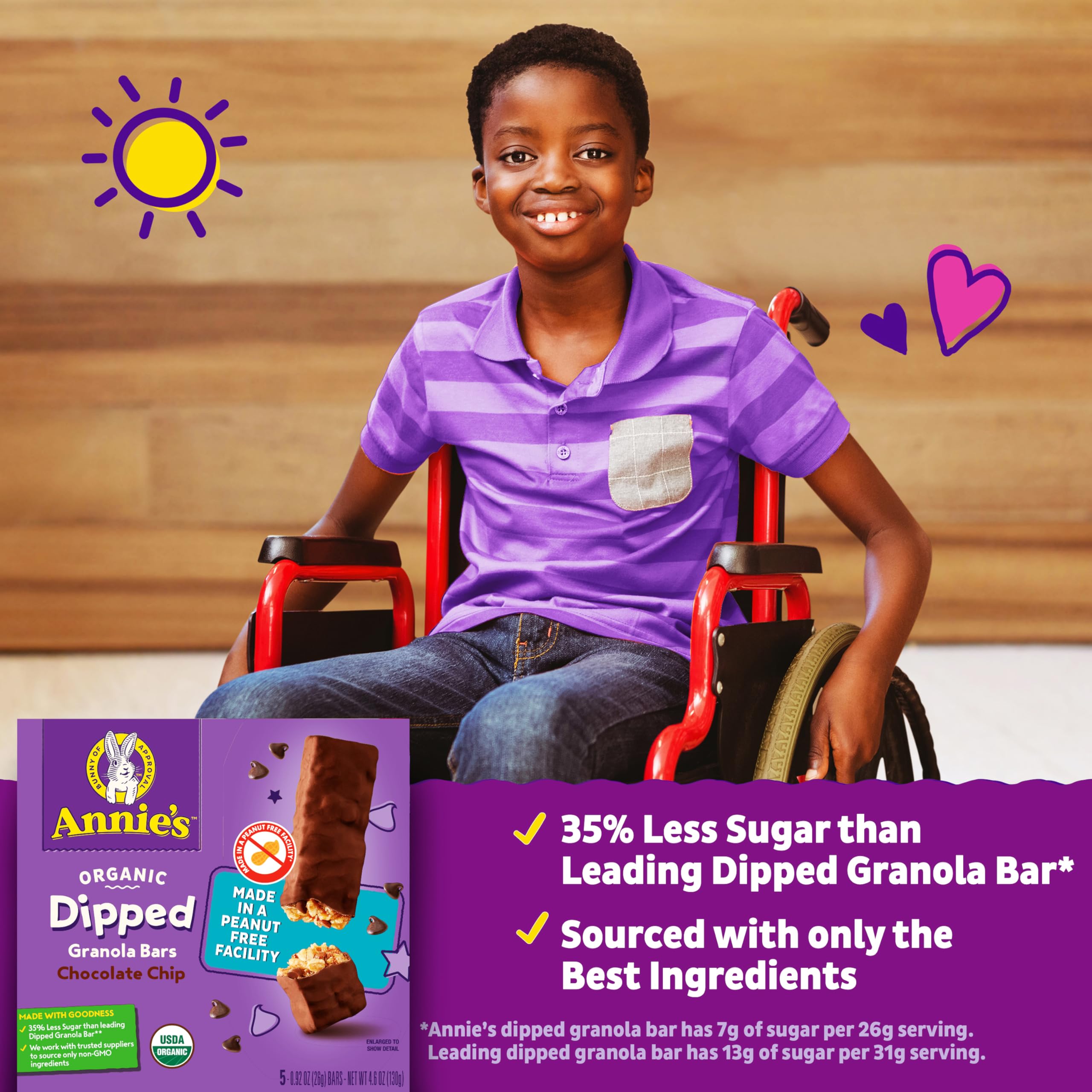 Annie's Chocolate Dipped, Chewy Chocolate Chip Granola Bars, 5 ct - Image 6