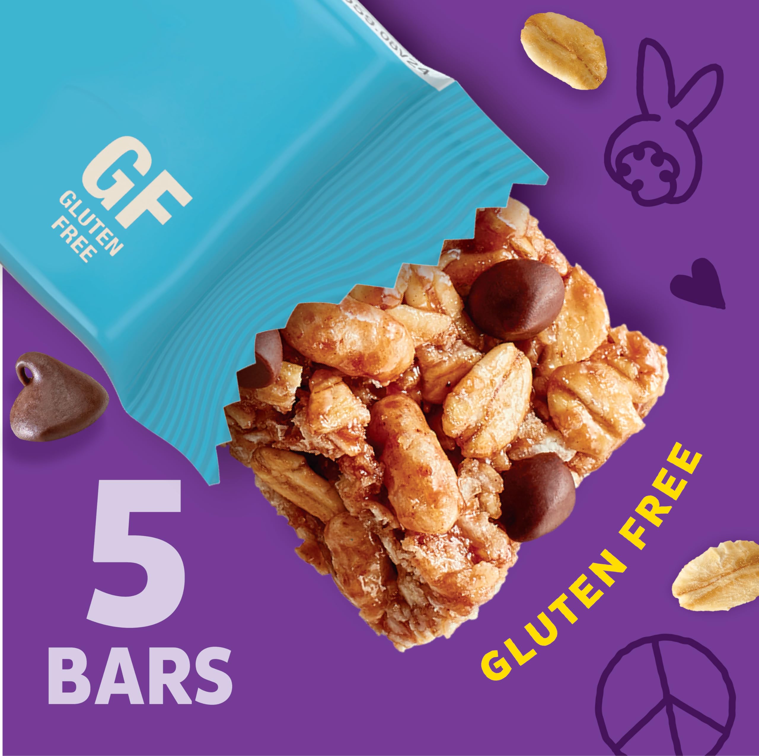 Annie's Gluten Free Chewy Granola Bars, Double Chocolate Chip, 5 Bars, 4.9 oz (Pack of 12) - Image 5