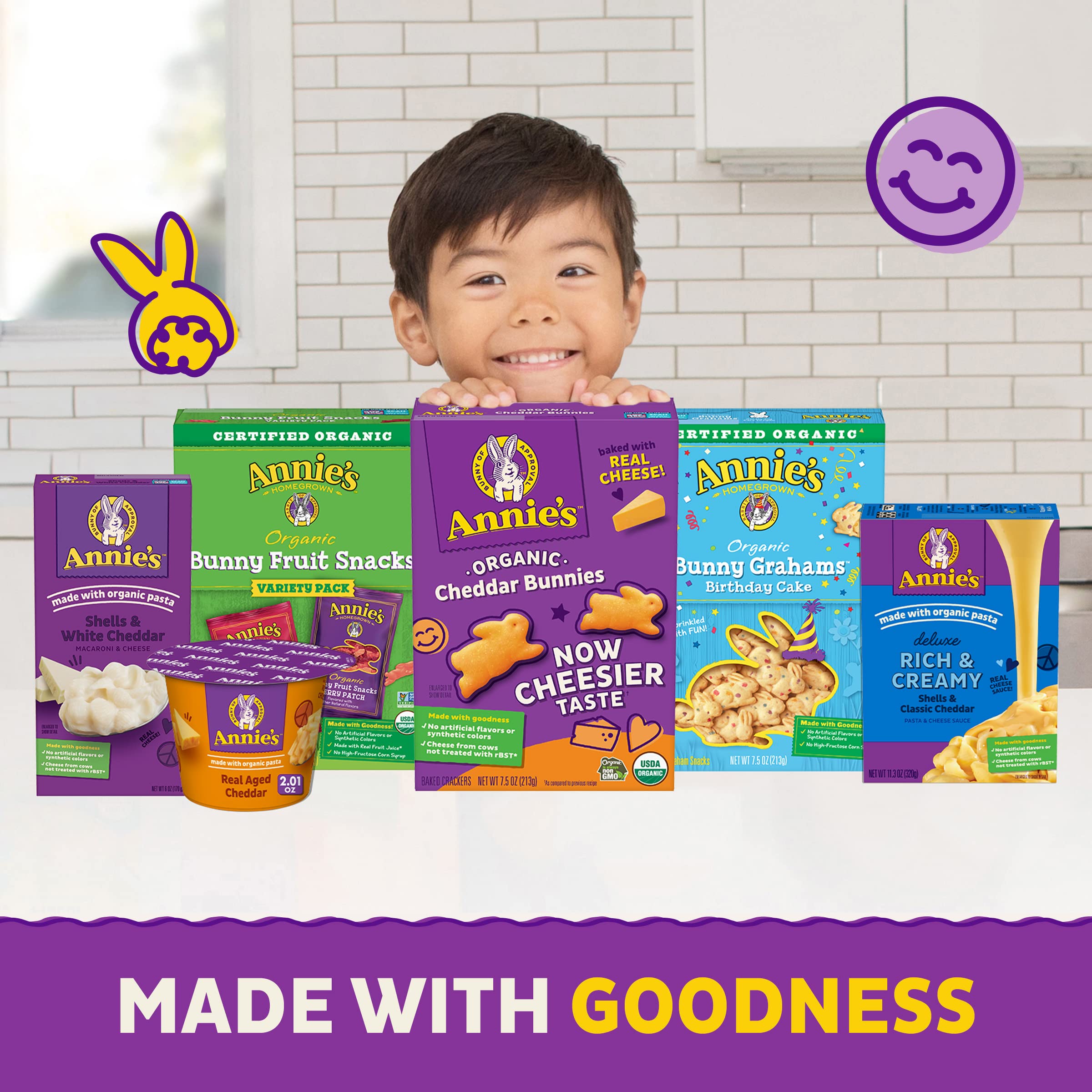 Annie's Macaroni and Cheese, Real Aged Cheddar and Organic Pasta, Microwavable Cups, 2 Ct, 4.02 oz - Image 7