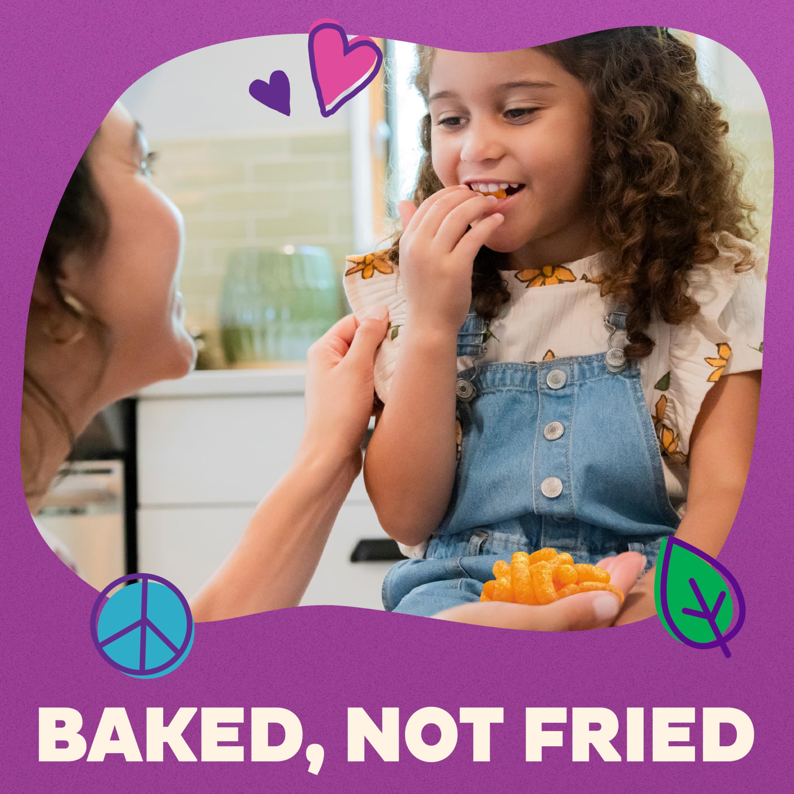 Annie's Organic Cheddar Cheesy Smiles, Baked Corn Puffs, Gluten Free, 4 oz - Image 4