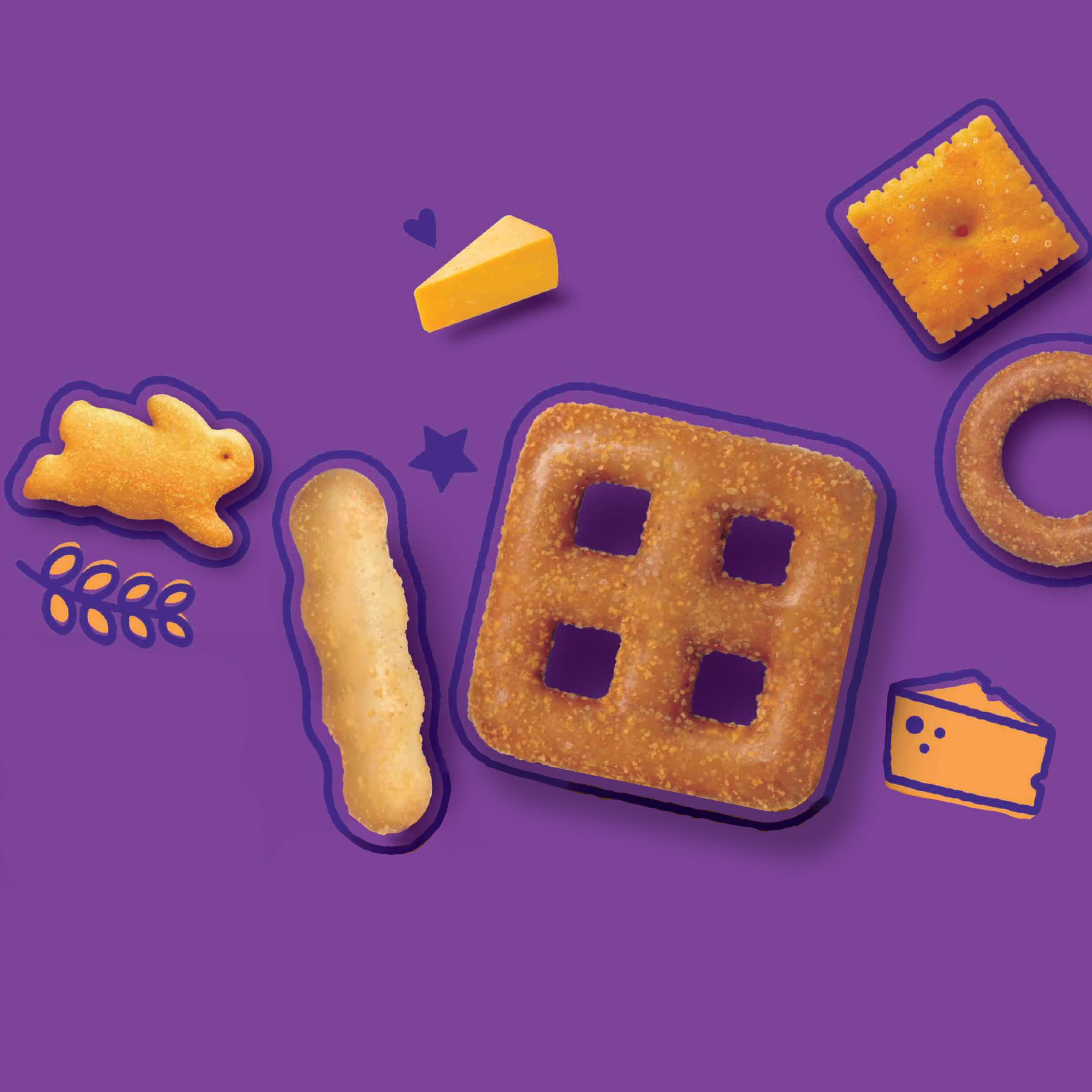 Annie's Organic Cheddar Snack Mix With Assorted Crackers and Pretzels, 2.5 oz Bag (Pack of 12) - Image 3