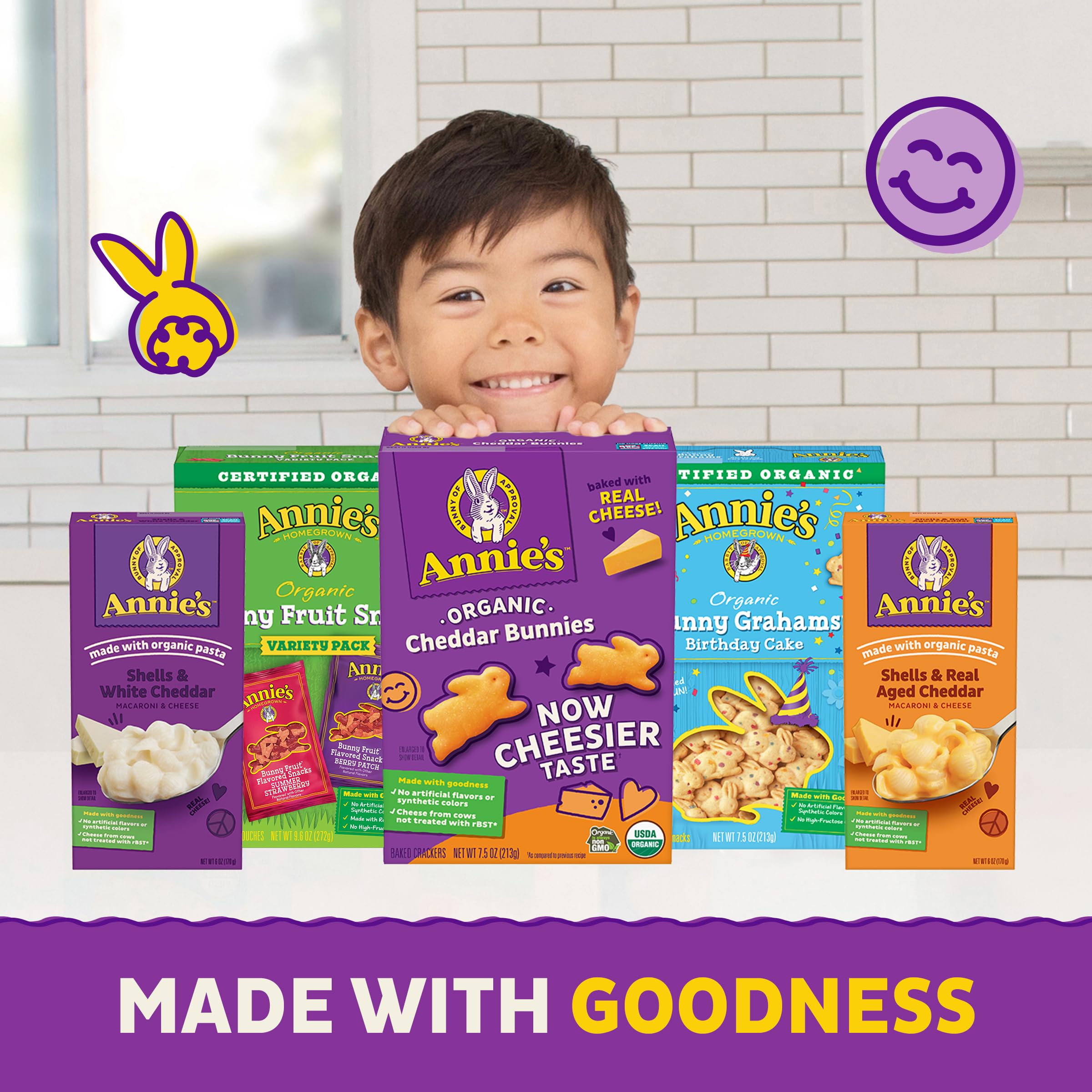 Annie's Organic Cheddar Snack Mix With Assorted Crackers and Pretzels, 2.5 oz Bag (Pack of 12) - Image 7