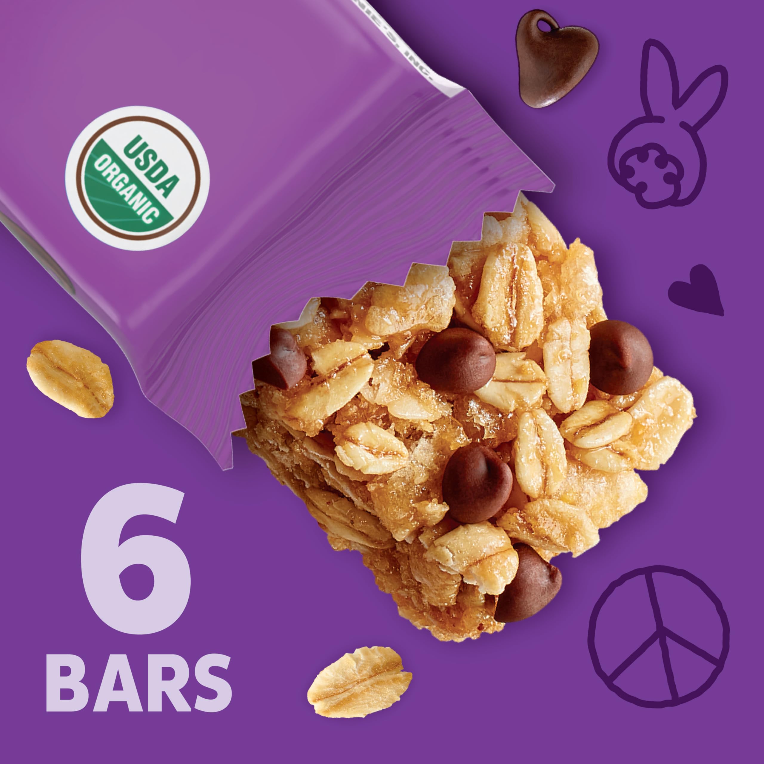 Annie's Organic Chewy Granola Bars, Chocolate Chip, 6 Bars, 5.34 oz (Pack of 12) - Image 4