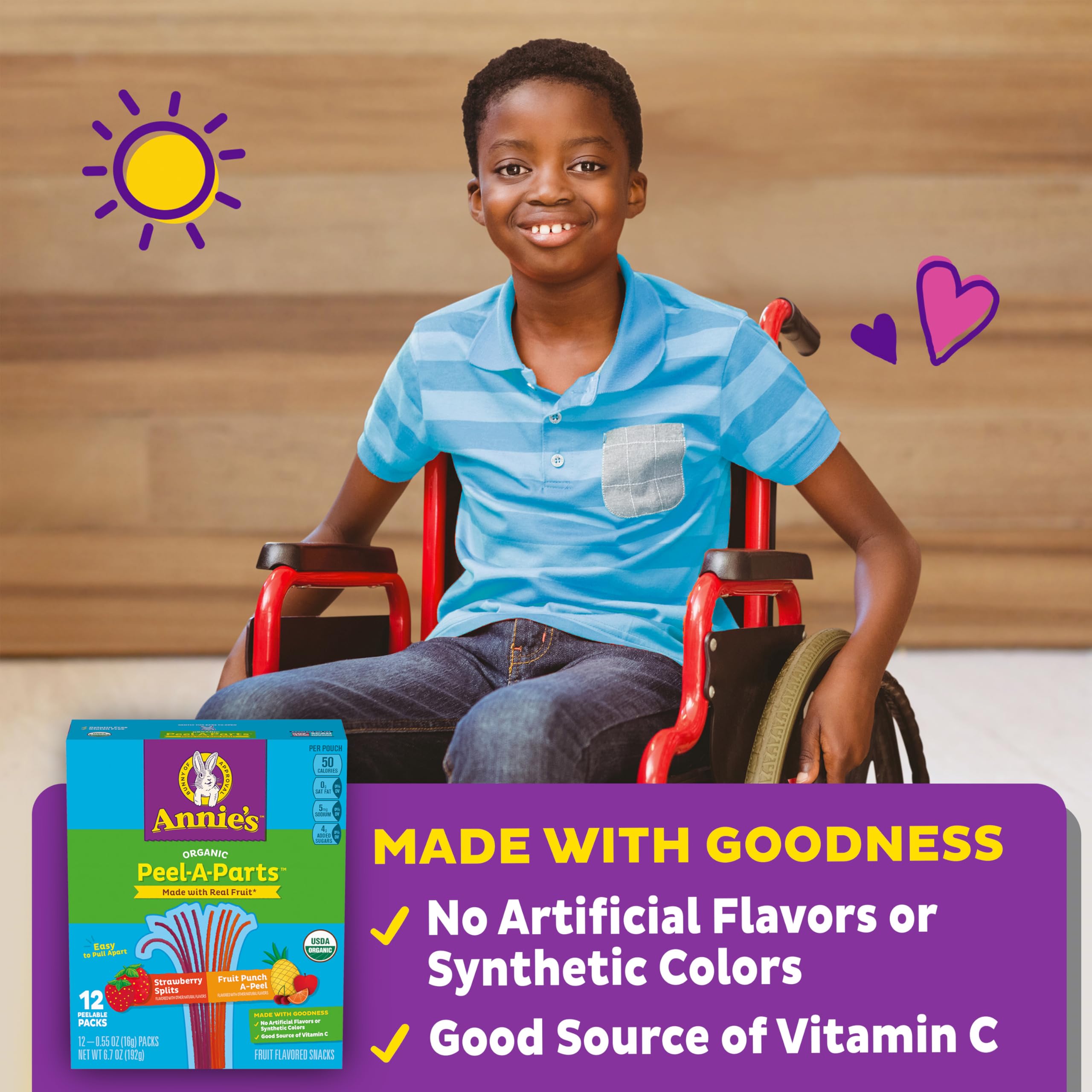 Annie's Organic Fruit Peel-A-Parts Fruit Flavored Snacks, Strawberry and Fruit Punch, Gluten Free, Vegan, Variety Pack, 12 Count, 6.7 oz - Image 6