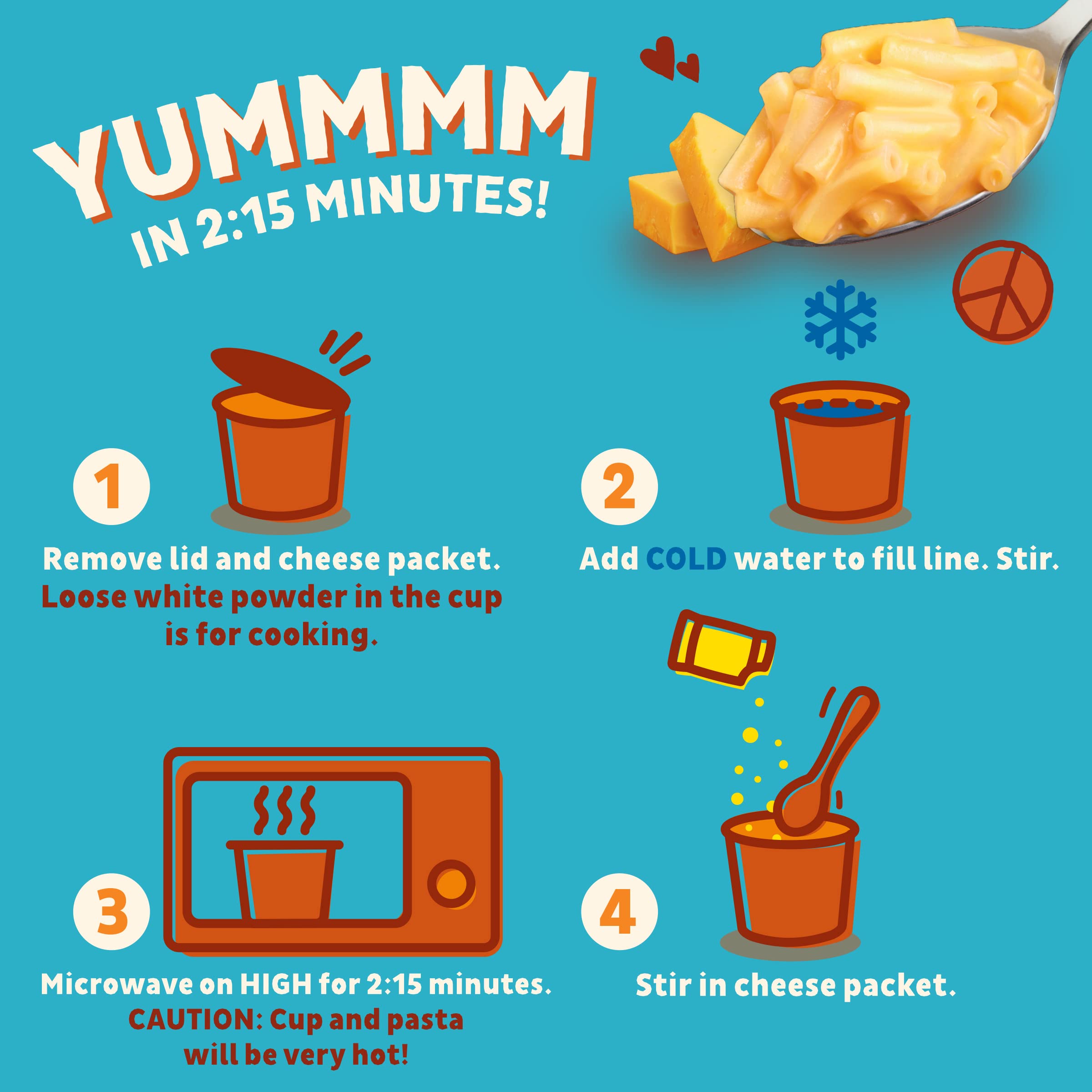 Annie's Real Aged Cheddar Microwave Mac & Cheese with Gluten Free Pasta, 2.01 OZ Cup (Pack of 12) - Image 4